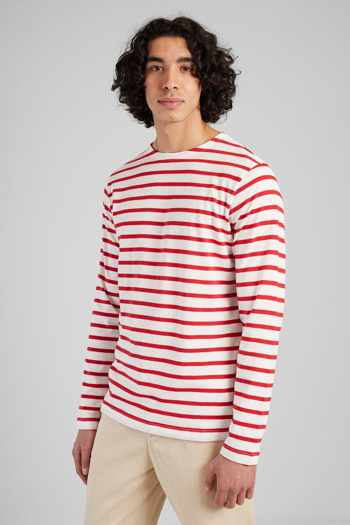 l'exception Marinière Classique en coton biologique japonais Rouge L'Exception Paris