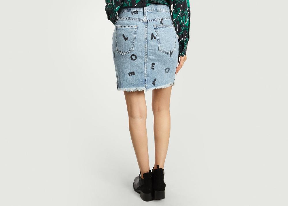 L'exception Mini Jupe Taille Haute Jean Current/Elliott