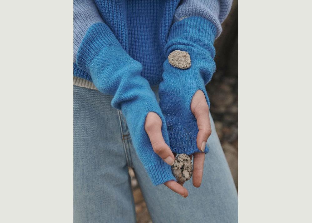 L'exception Mitaines Coralie Bleu Lafrançaise Mailles In France