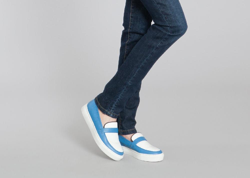 L'exception Mocassin Stacy Bleu Clair Eugène Riconneaus