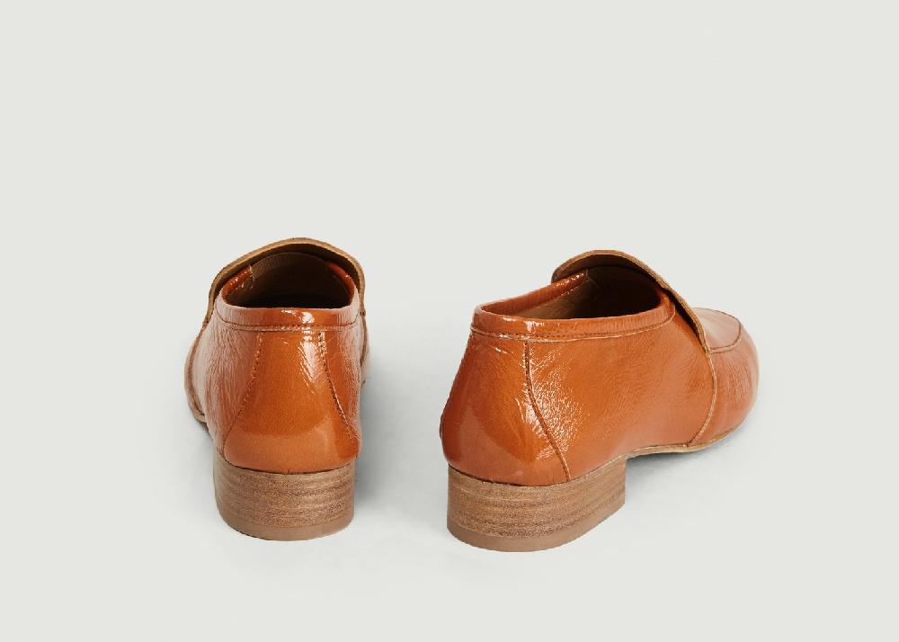 L'exception Mocassins En Cuir Leo Marron Anne Thomas Chaussures
