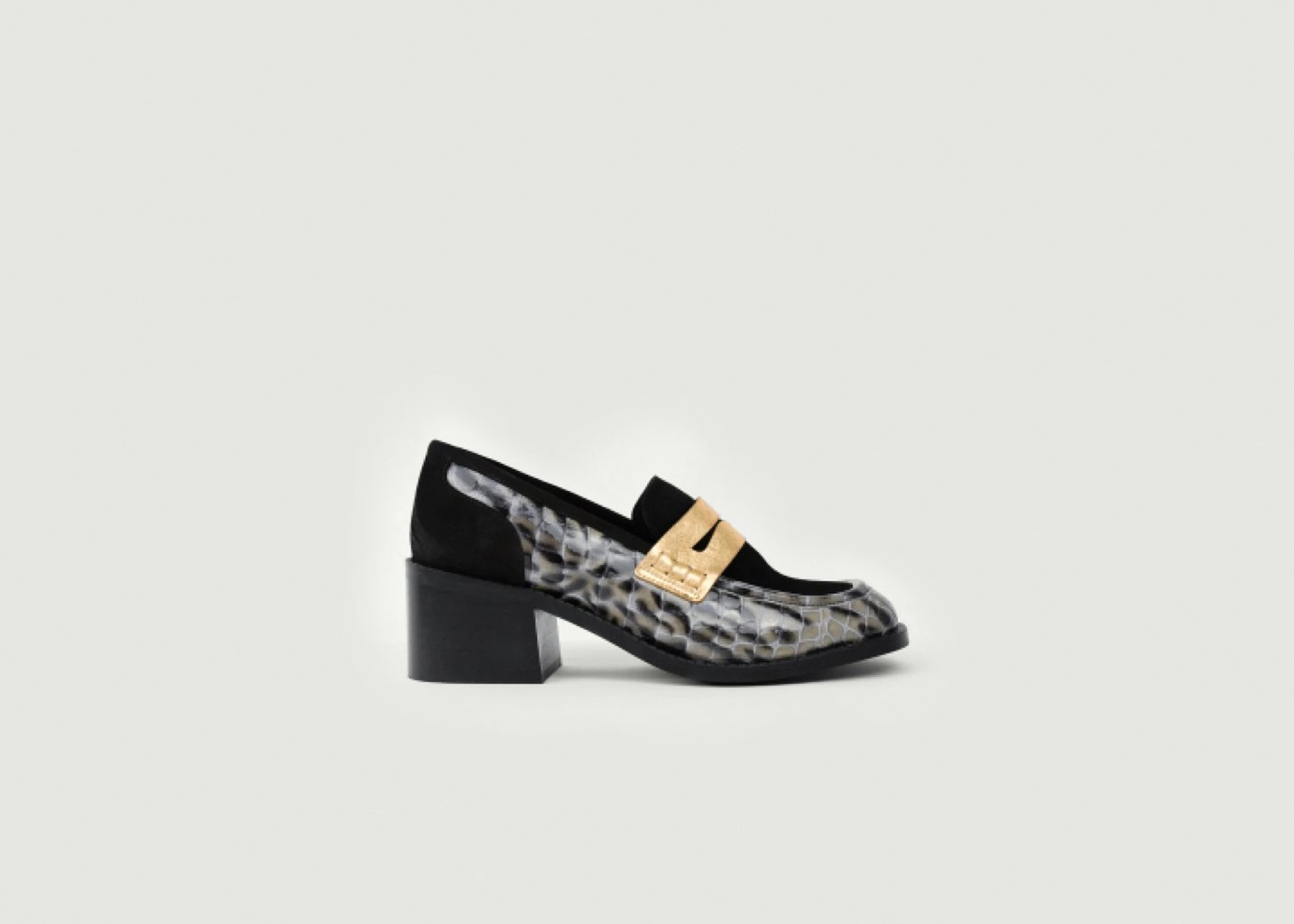 l'exception Mocassins Pablo à bout carré Noir HUMAYA