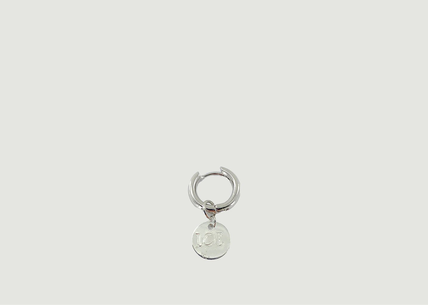 l'exception Mono Boucle d'oreille médaille Argent LOE