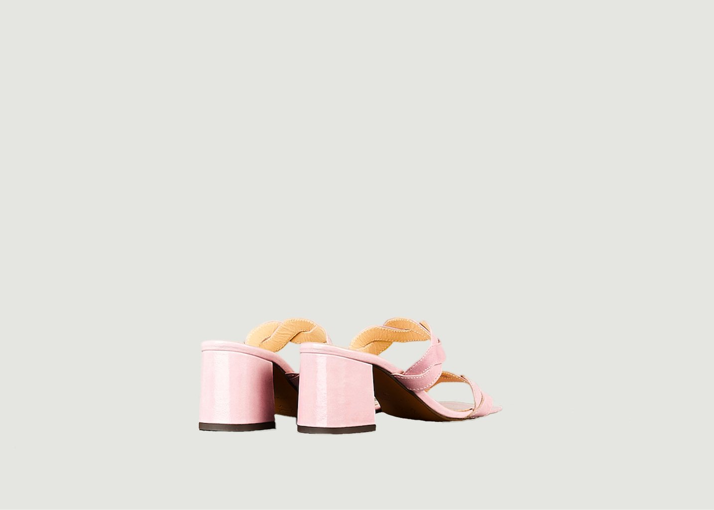 L'exception Mule Rhea En Cuir Verni Souple Mauve Tila March
