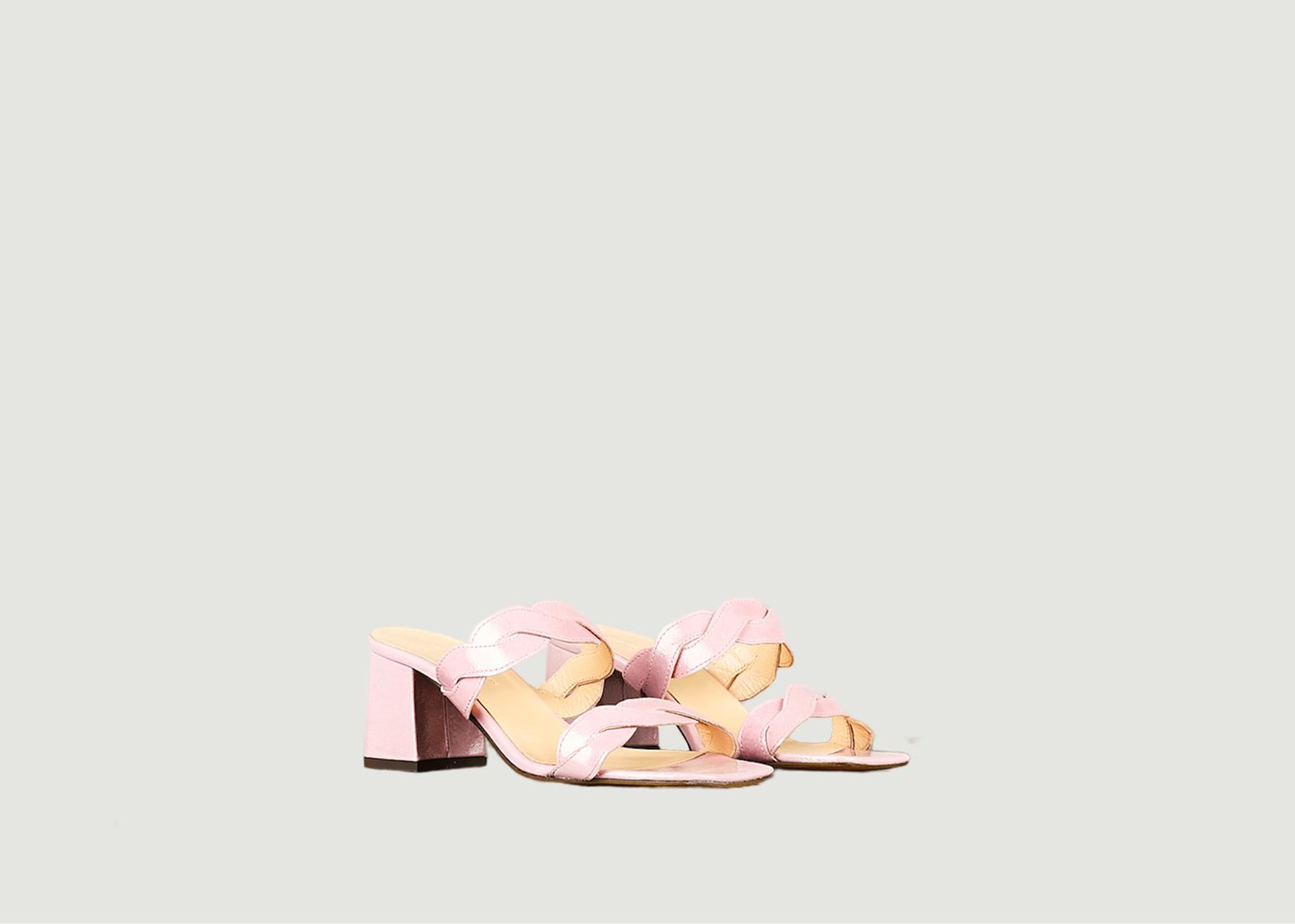 l'exception Mule Rhea en cuir verni souple Mauve Tila March