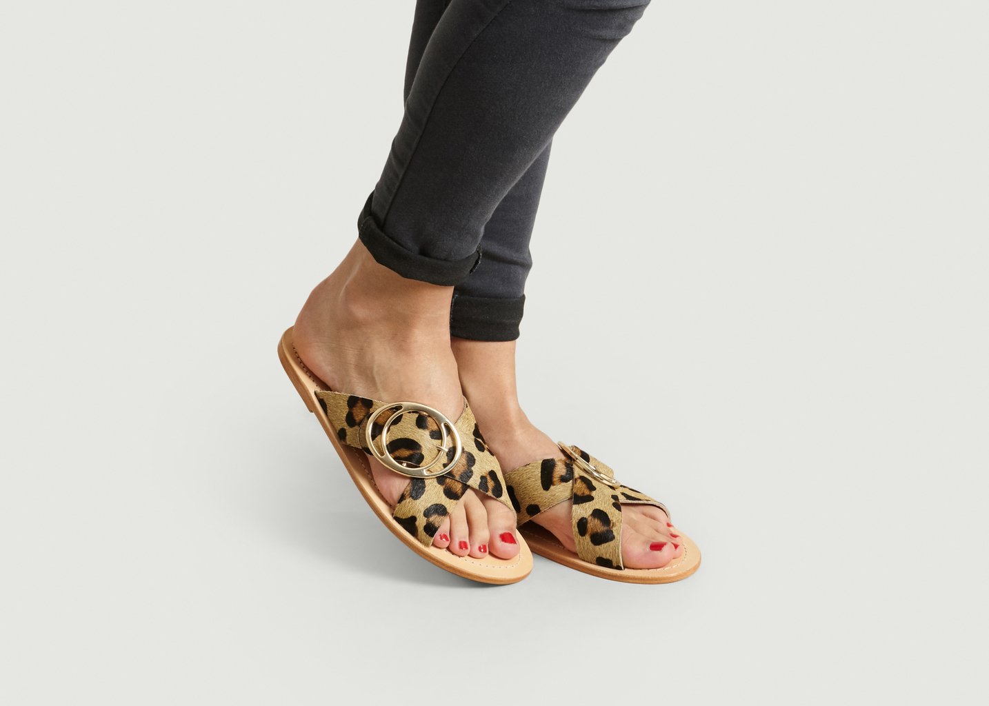 L'exception Mules Motif Léopard Redford Multicolore Petite Mendigote Paris
