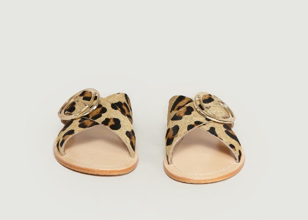 L'exception Mules Motif Léopard Redford Multicolore Petite Mendigote Paris