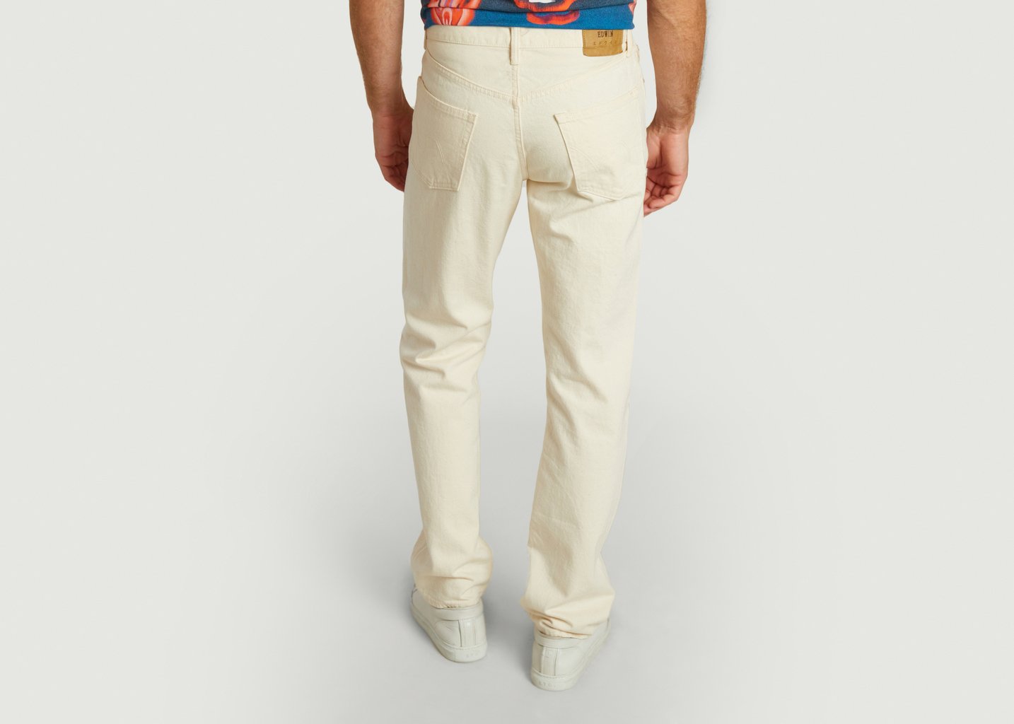 L'exception Nihon Menpu Natural Red Selvage 13oz Loose Straight Beige Edwin
