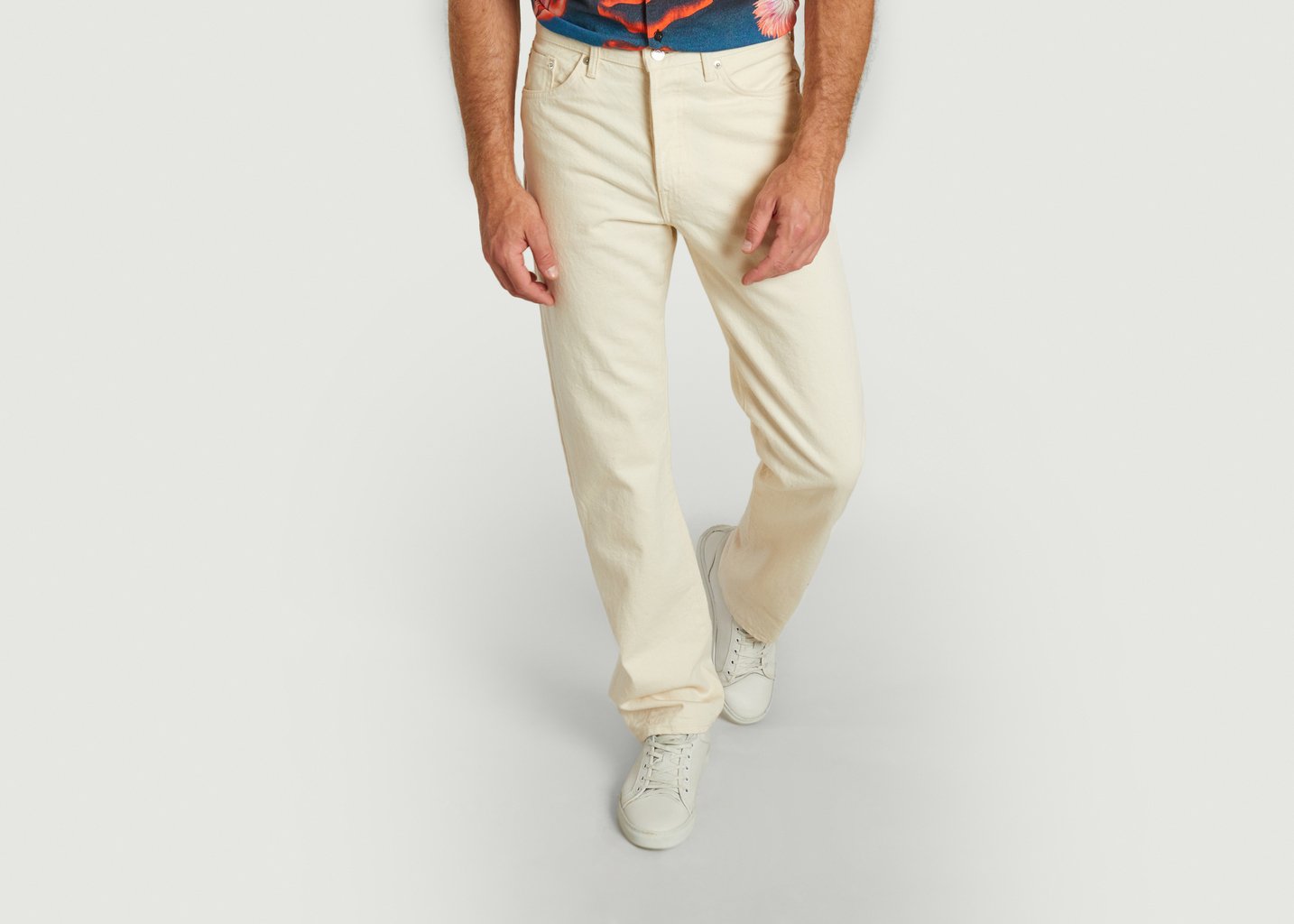 l'exception Nihon Menpu Natural Red Selvage 13oz Loose Straight Beige Edwin