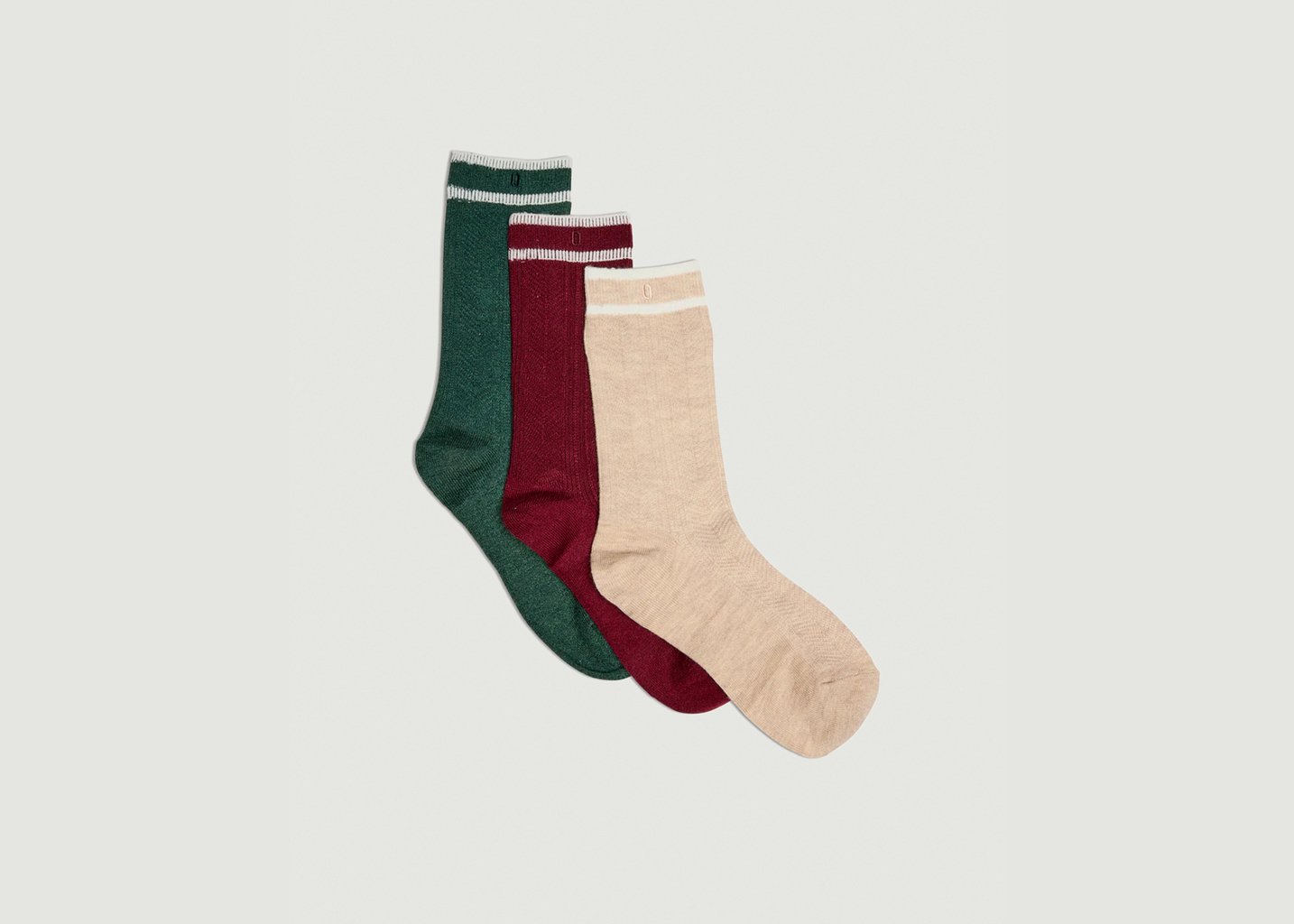 l'exception Pack de 3 Chaussettes Multicolore Odaje ex M.Moustache