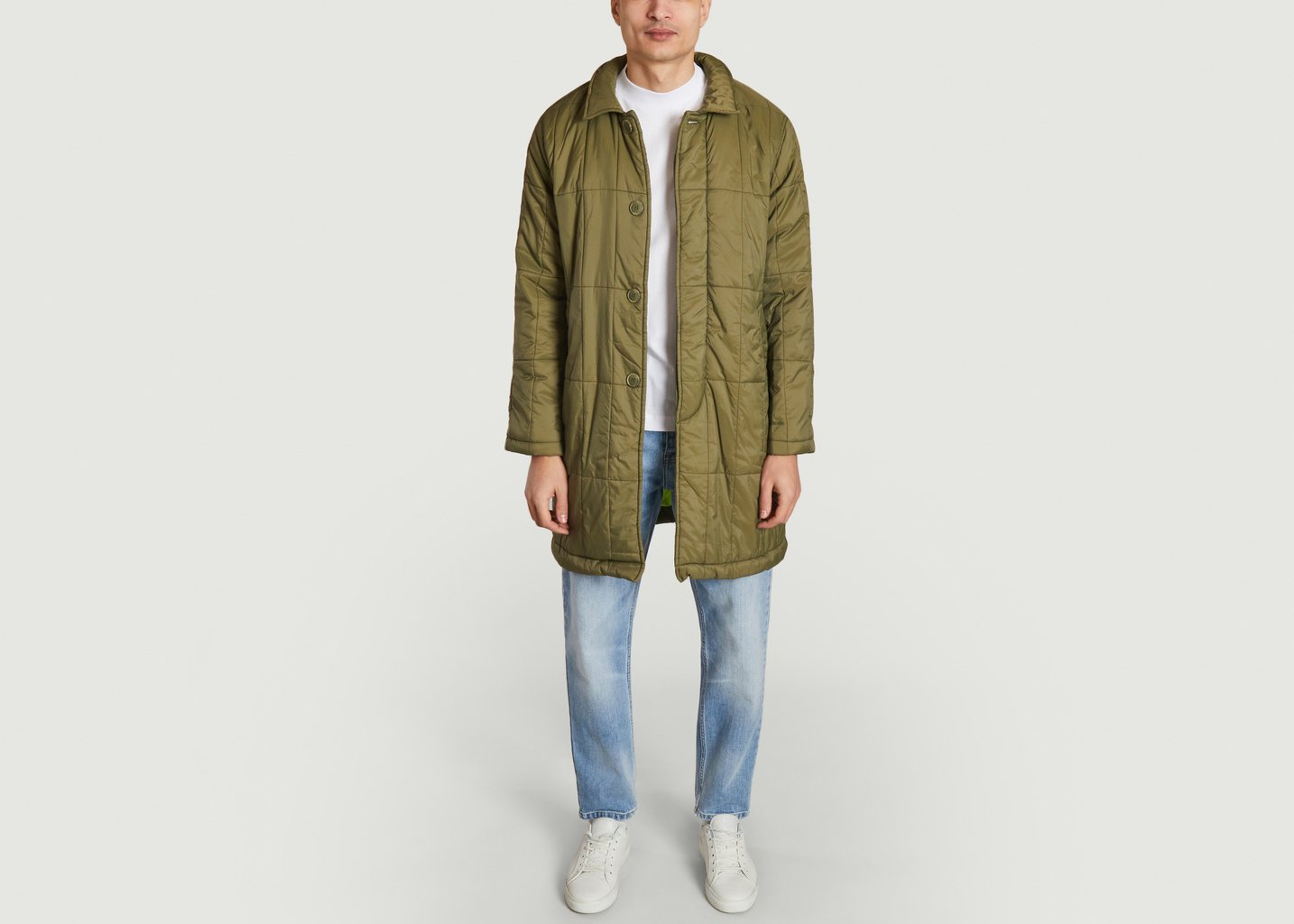 L'exception Padded Single Breasted Mac Coat Olive M.C. Overalls