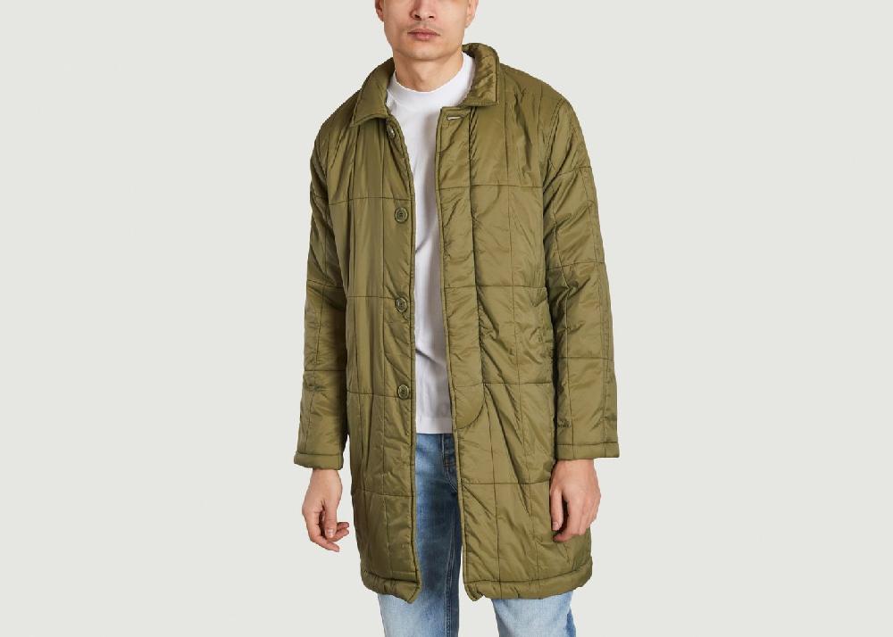 l'exception Padded Single Breasted Mac Coat Olive M.C. Overalls