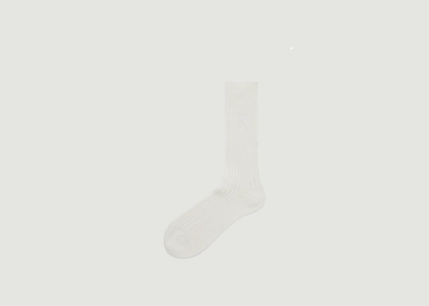 l'exception Paire de chaussettes unies en coton mélangé Ecru AMI Paris