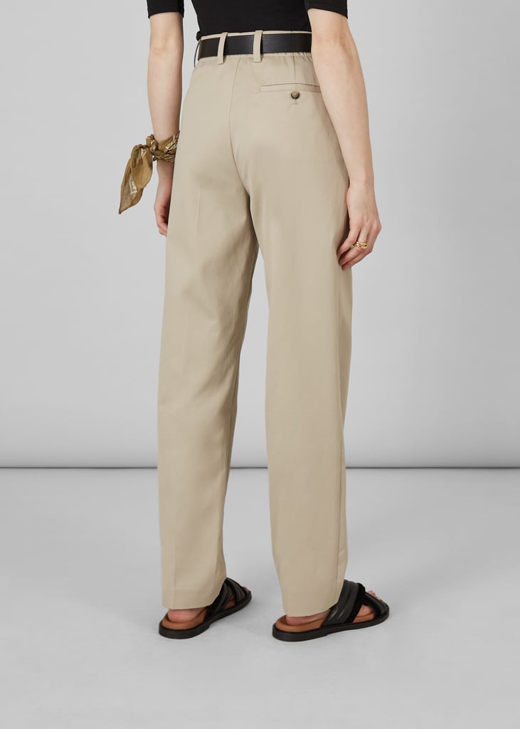 L'exception Pantalon à Double Plis En Twill De Coton Sable L'Exception Paris