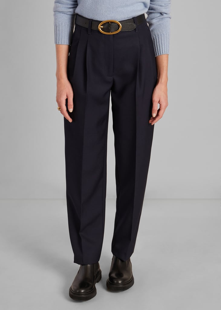 l'exception Pantalon à pinces en laine Bleu Marine L'Exception Paris