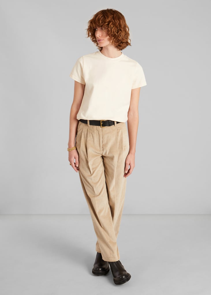 L'exception Pantalon à Pinces En Velours Beige L'Exception Paris