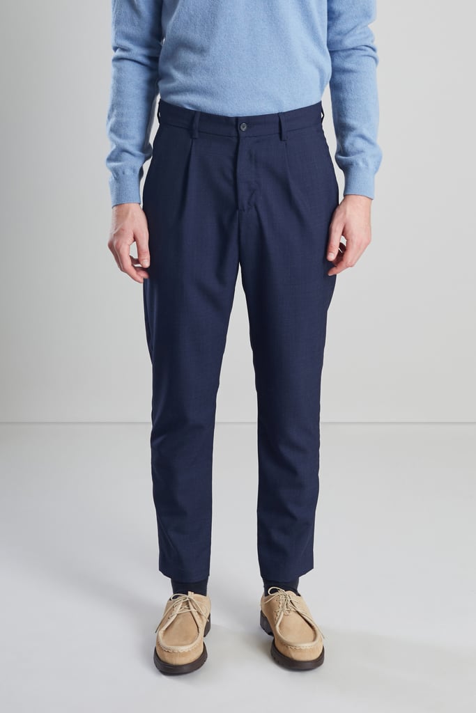 L'exception Pantalon à Plis Bleu Marine L'Exception Paris