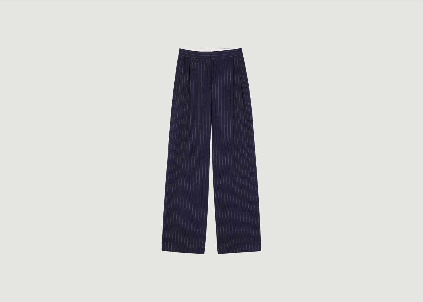 l'exception Pantalon à Plis Bleu Marine Maison Kitsuné