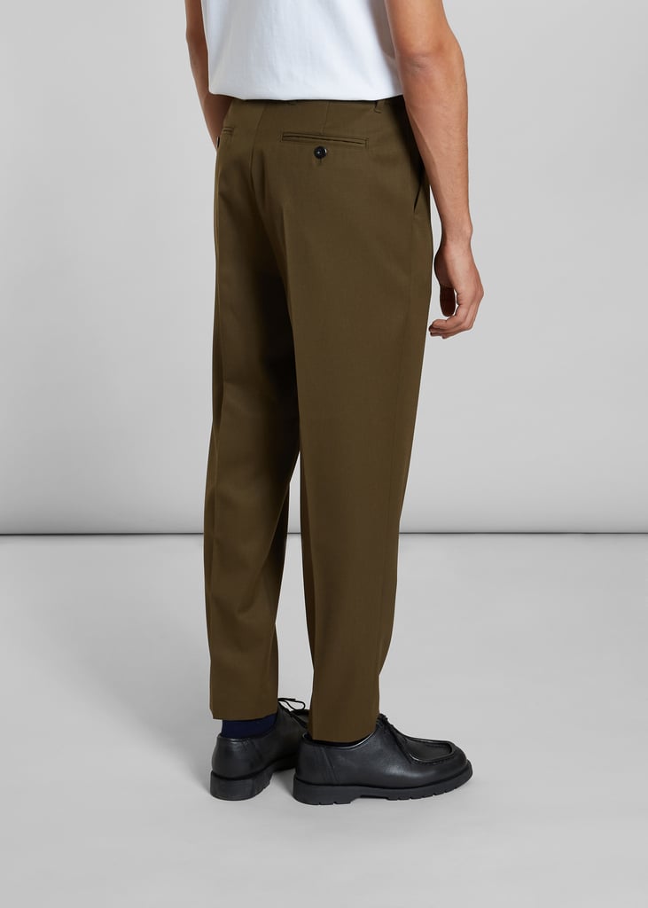L'exception Pantalon à Plis En Laine Mélangée Khaki L'Exception Paris