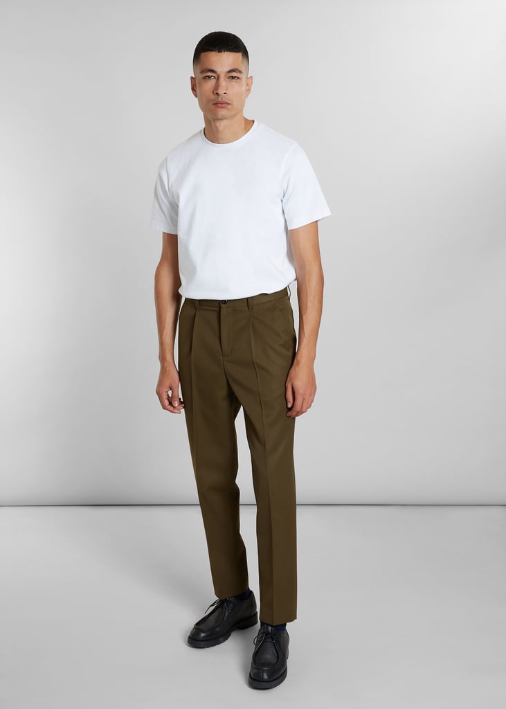 L'exception Pantalon à Plis En Laine Mélangée Khaki L'Exception Paris