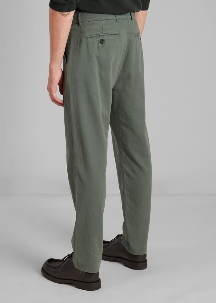 L'exception Pantalon à Plis En Twill De Coton Khaki L'Exception Paris