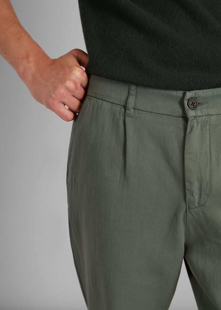 L'exception Pantalon à Plis En Twill De Coton Khaki L'Exception Paris