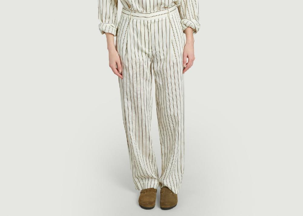 L'exception Pantalon Agneta 14907 Blanc Samsoe & Samsoe