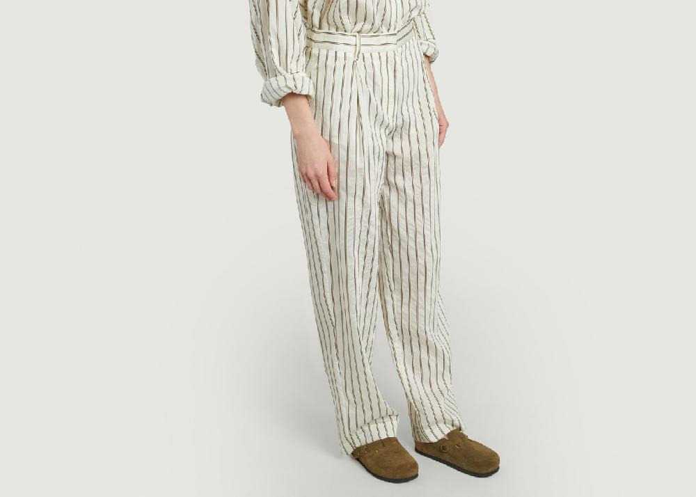 L'exception Pantalon Agneta 14907 Blanc Samsoe & Samsoe