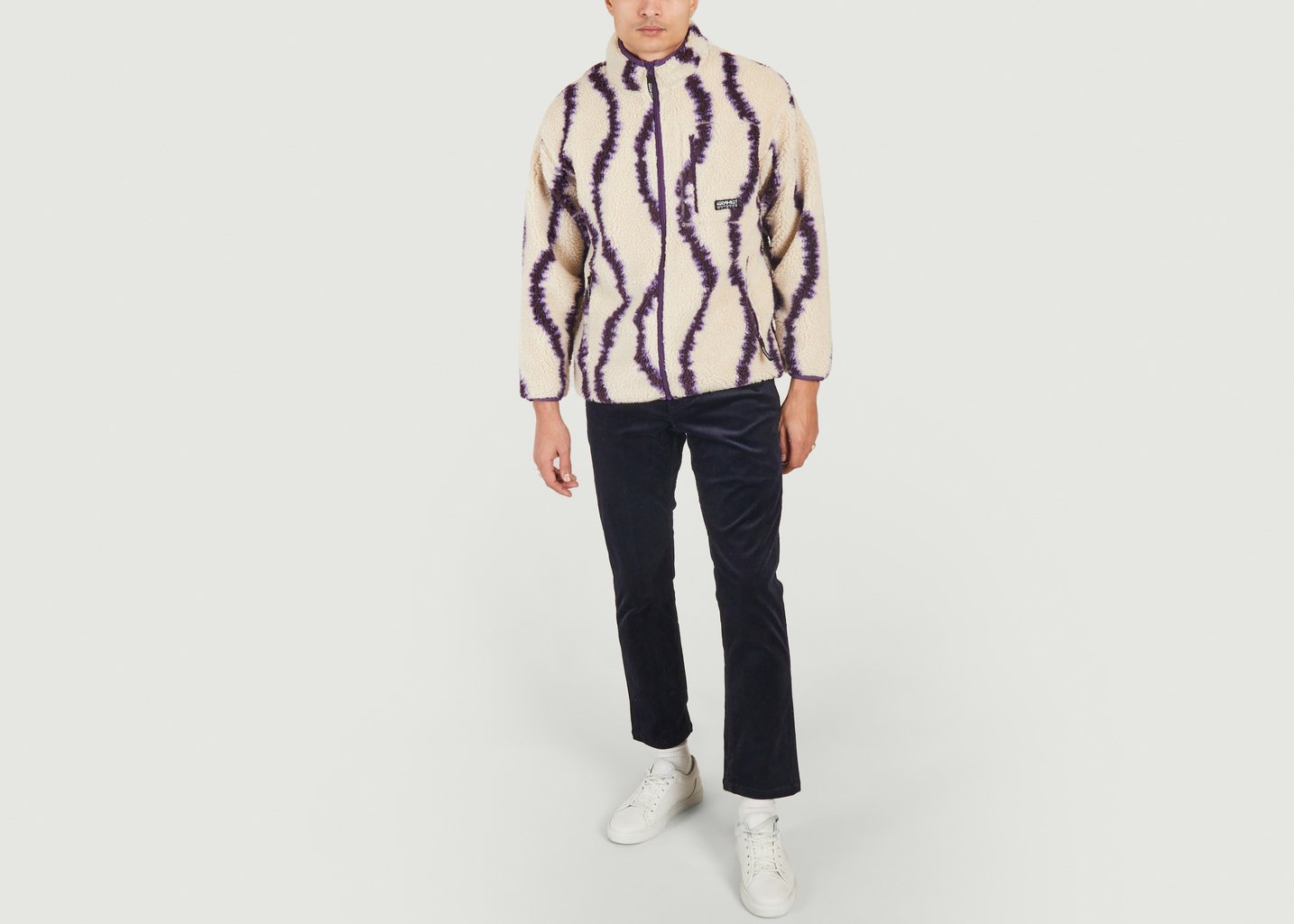 L'exception Pantalon Ajusté En Velours Côtelé Bleu Marine Gramicci