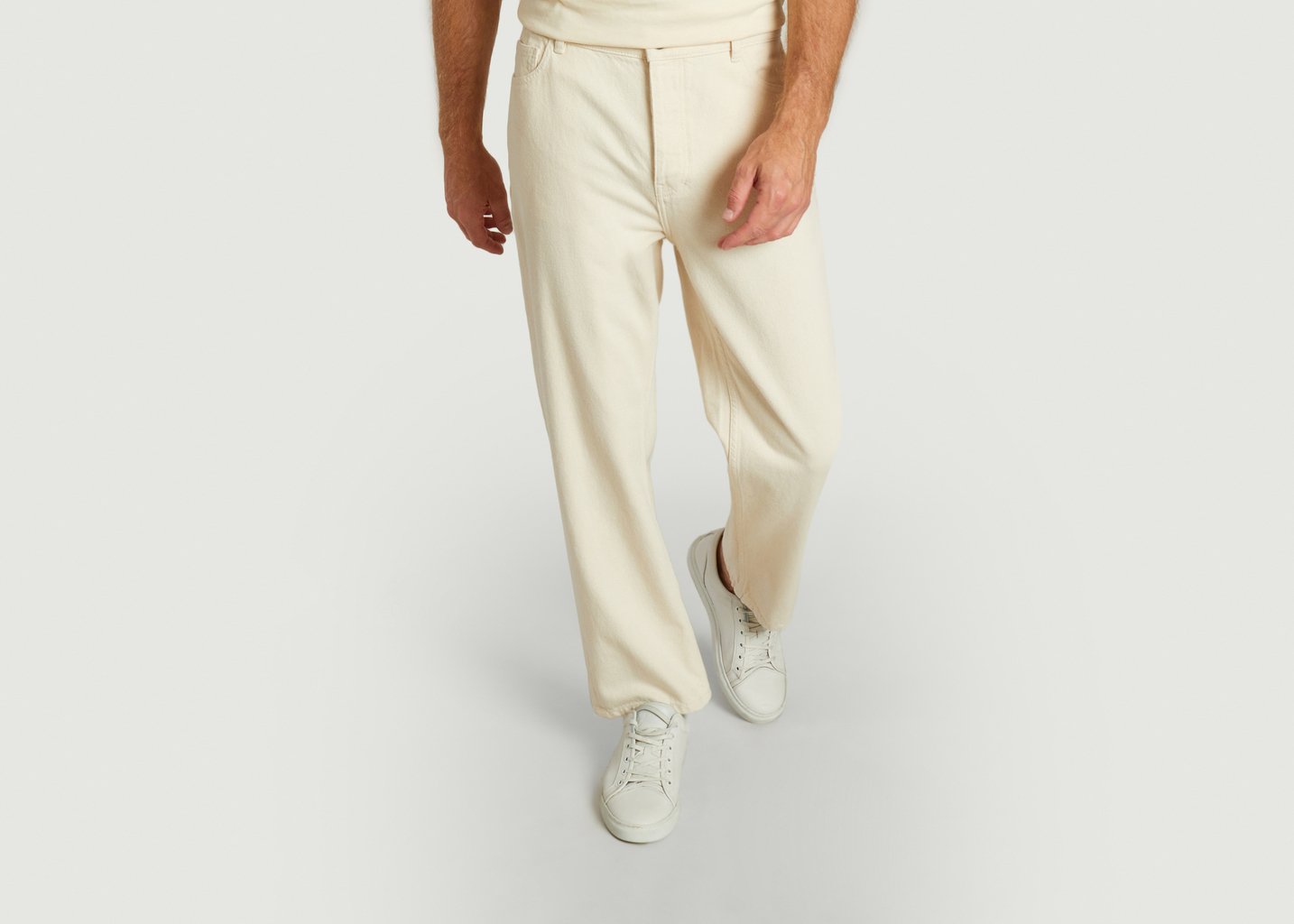 L'exception Pantalon Alex 5 Poches Beige Knowledge Cotton Apparel