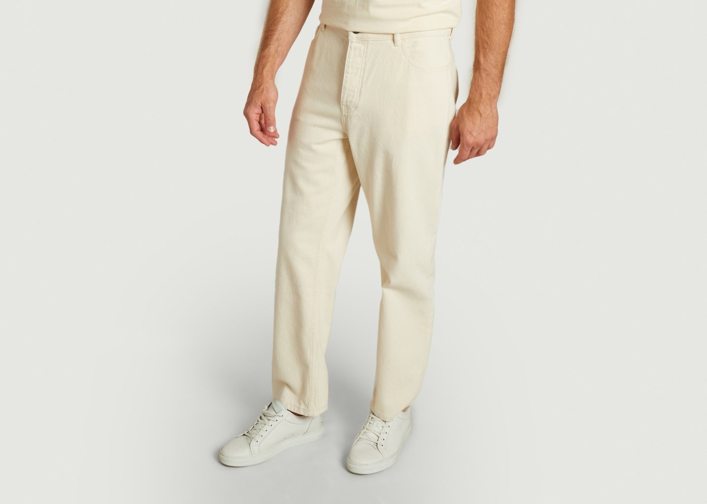 L'exception Pantalon Alex 5 Poches Beige Knowledge Cotton Apparel