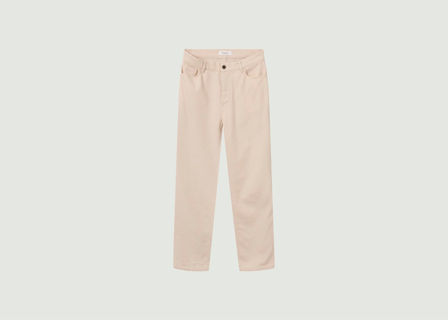 l'exception Pantalon Alex 5 poches Beige Knowledge Cotton Apparel