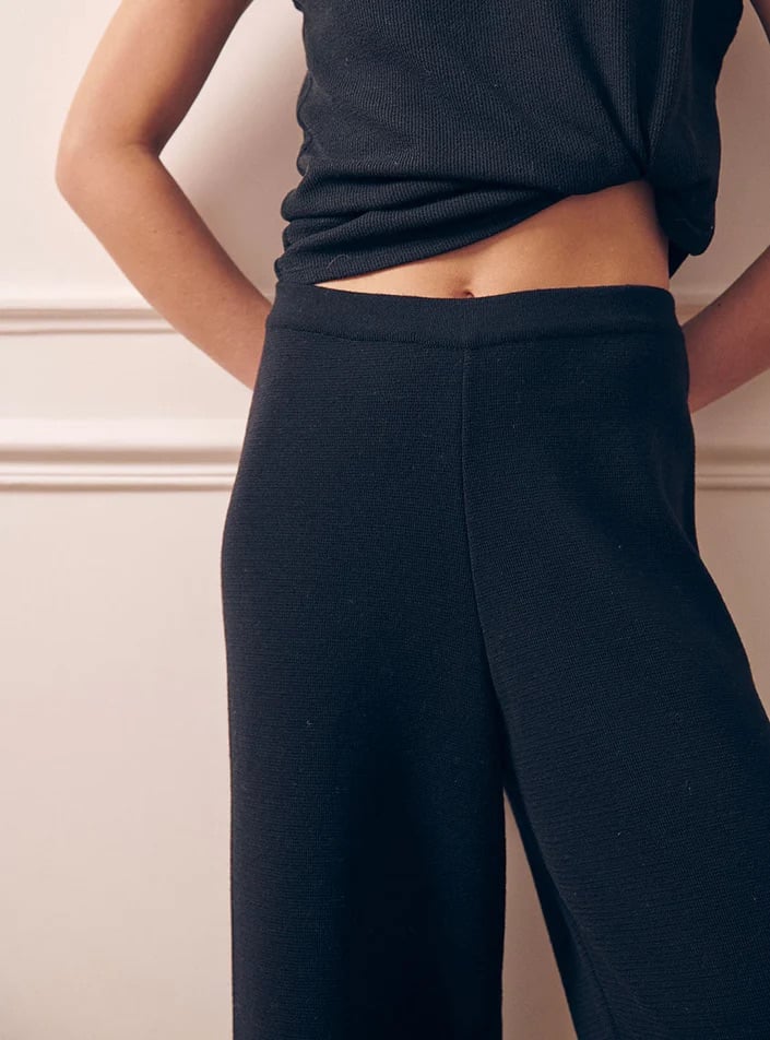 L'exception Pantalon Alexia Noir Lafrançaise Mailles In France