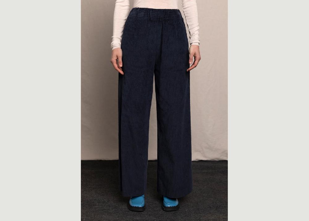 l'exception Pantalon ancrage femme Bleu Marine Maison Lener