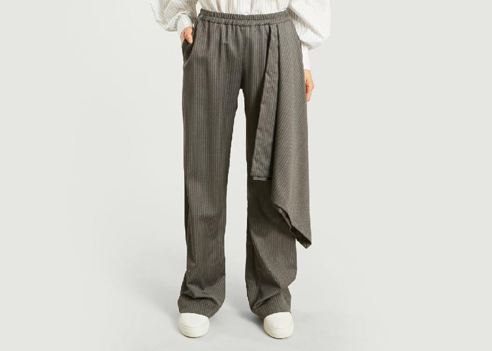 l'exception Pantalon Asymétrique Acier VICTORIA/TOMAS