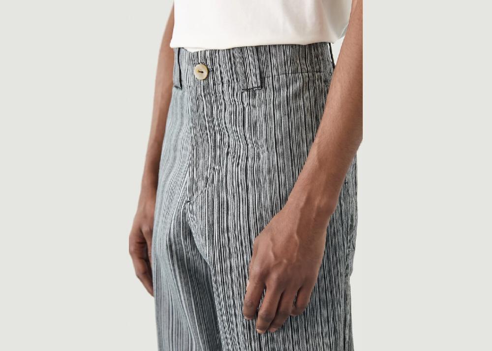 L'exception Pantalon Brunswick En Coton Rayé Blanc Walkers Appeal