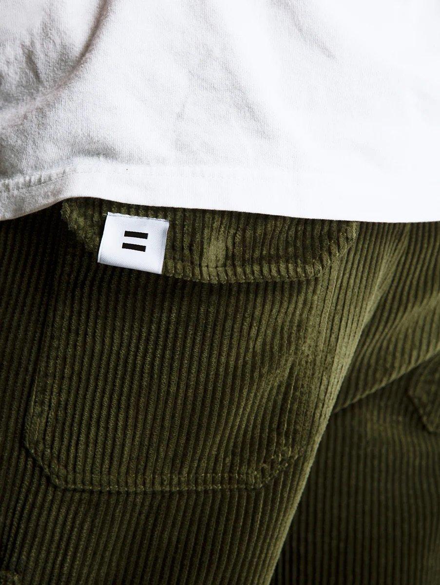 L'exception Pantalon Cargo En Velours Khaki Côtelé Paris