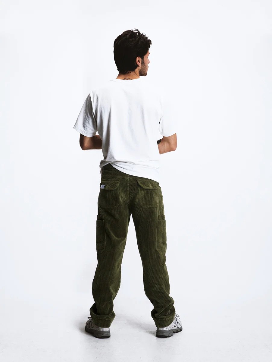 L'exception Pantalon Cargo En Velours Khaki Côtelé Paris