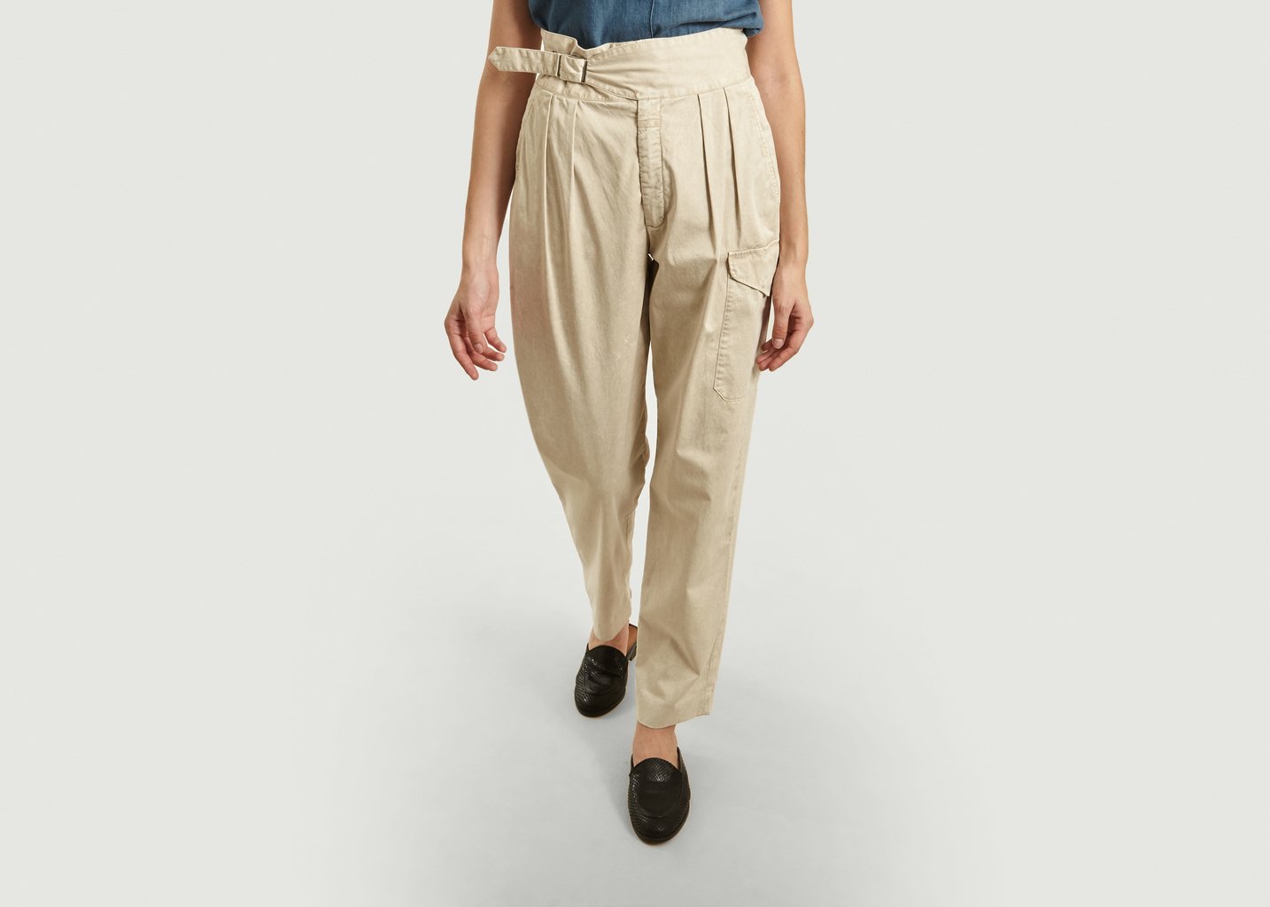 l'exception Pantalon Ceinturé Ajustable Gwen Beige Closed