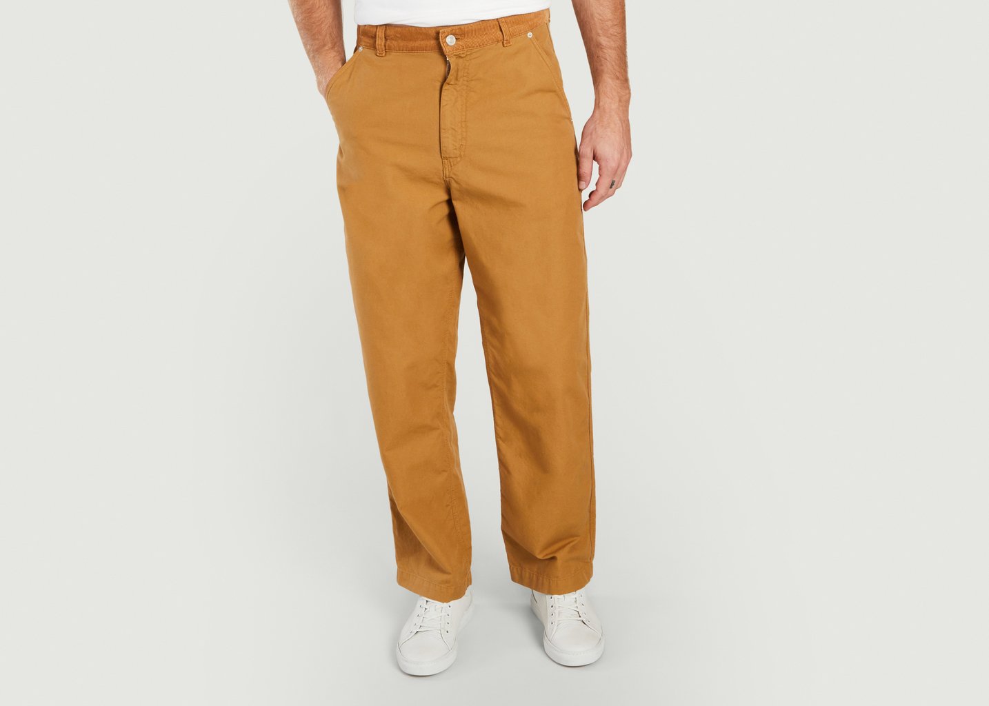 l'exception Pantalon charpentier bi matière Caramel Kenzo