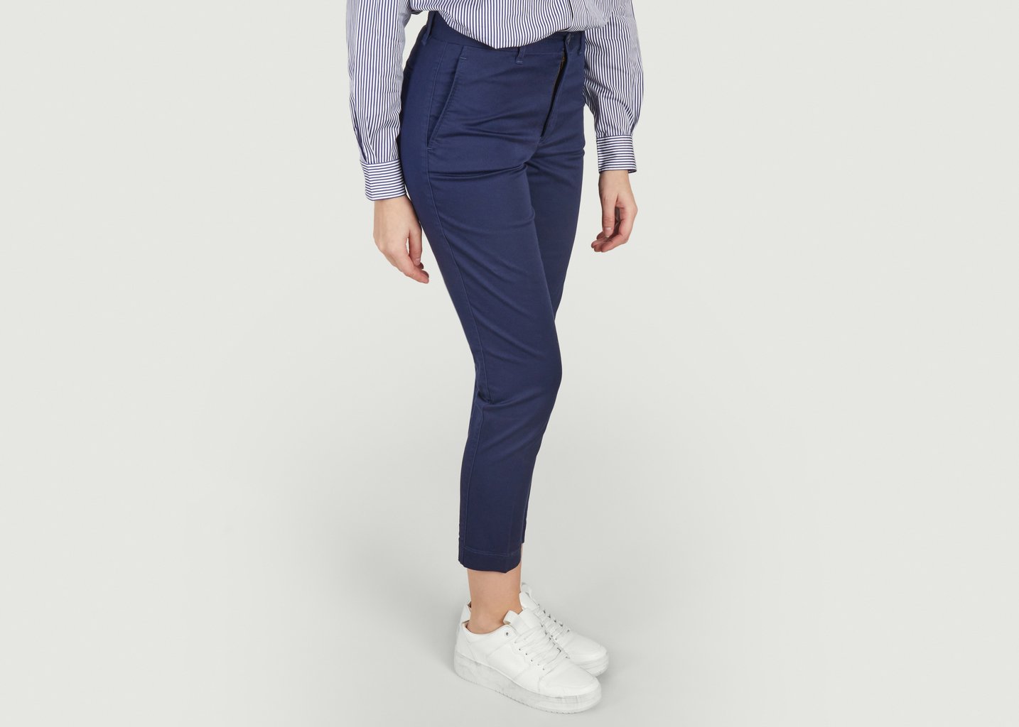 L'exception Pantalon Chino Ankle Bleu Marine Polo Ralph Lauren