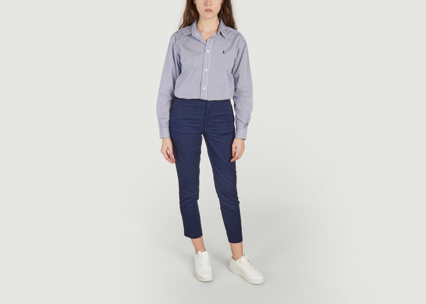 L'exception Pantalon Chino Ankle Bleu Marine Polo Ralph Lauren