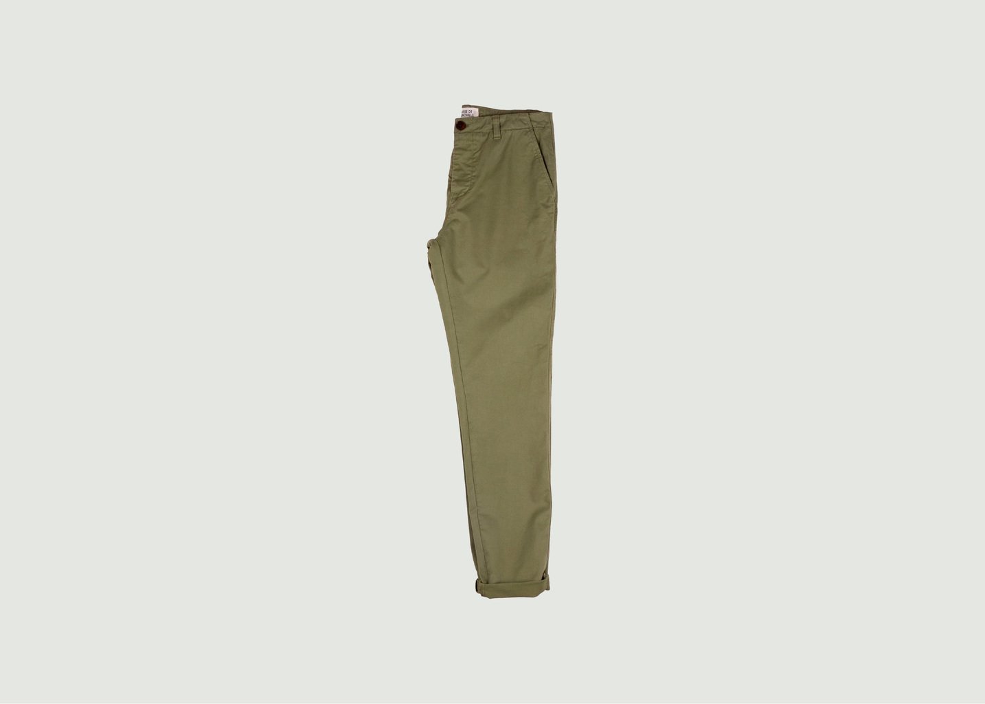 l'exception Pantalon Chino Canvas Khaki Cuisse de Grenouille