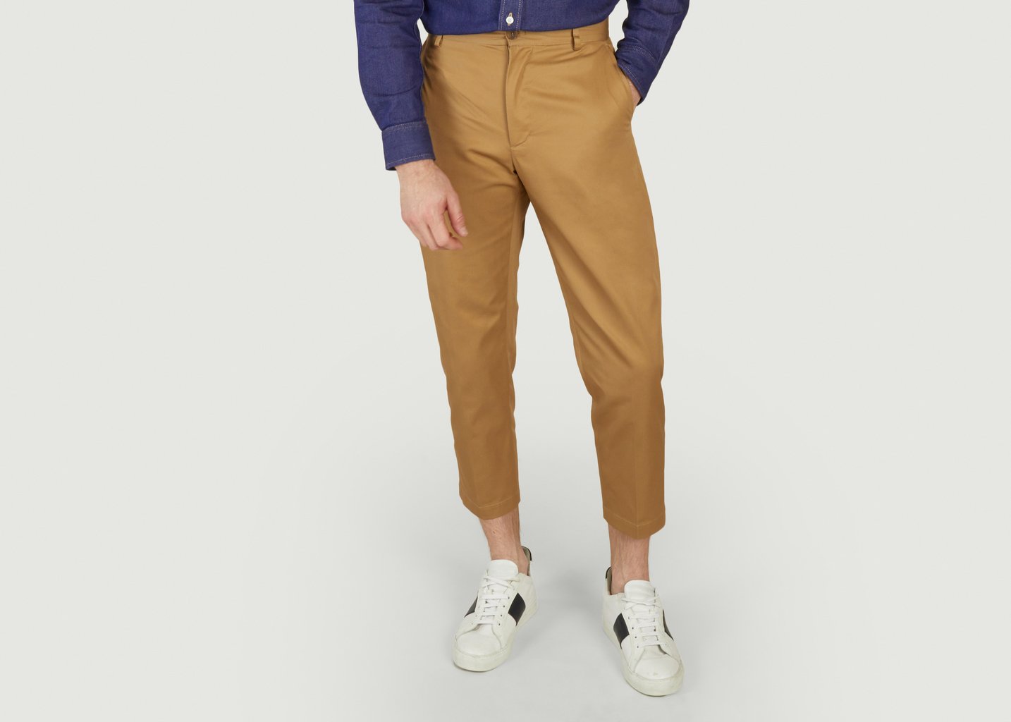 L'exception Pantalon Chino Carotte Beige Maison Kitsuné