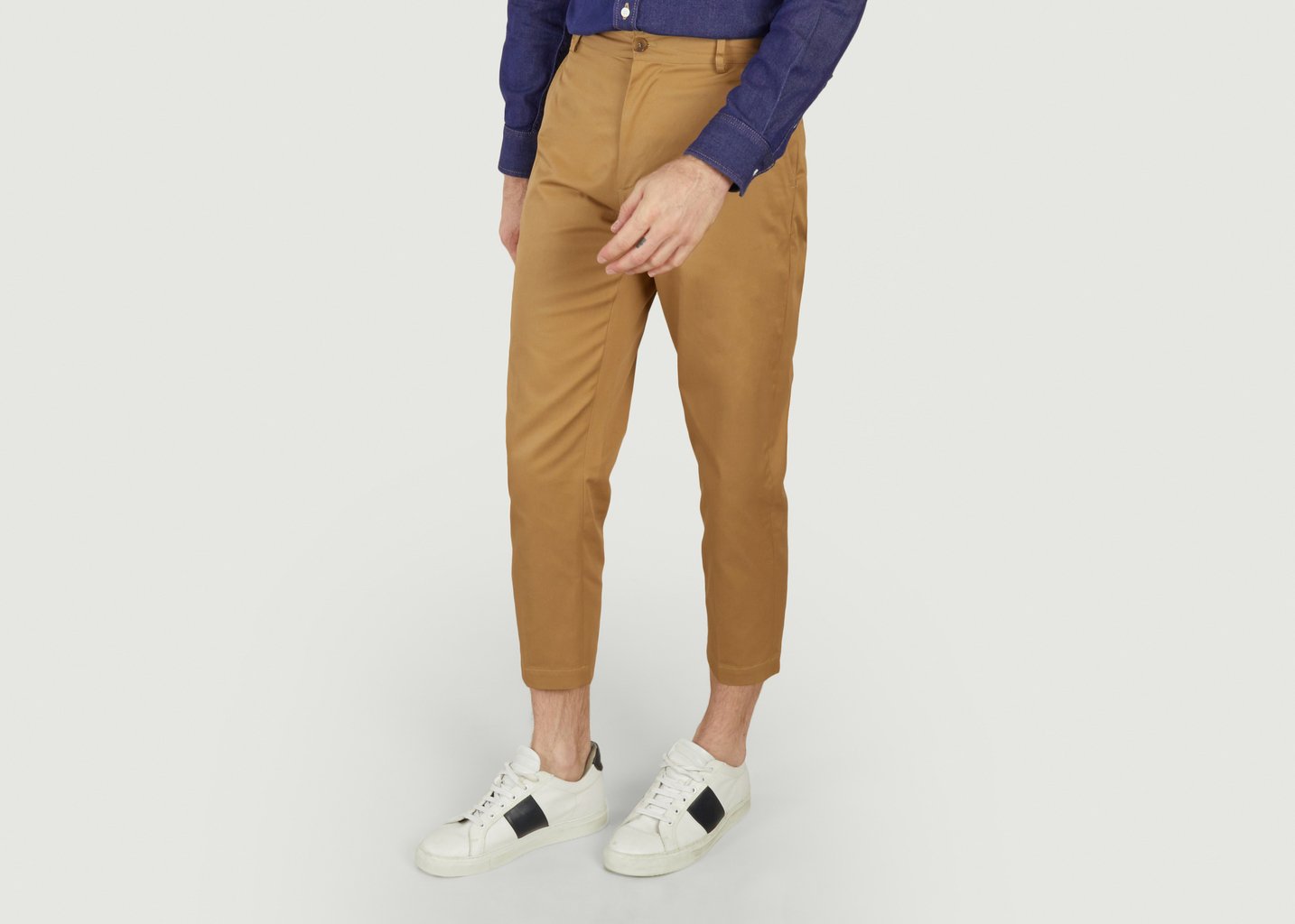 L'exception Pantalon Chino Carotte Beige Maison Kitsuné