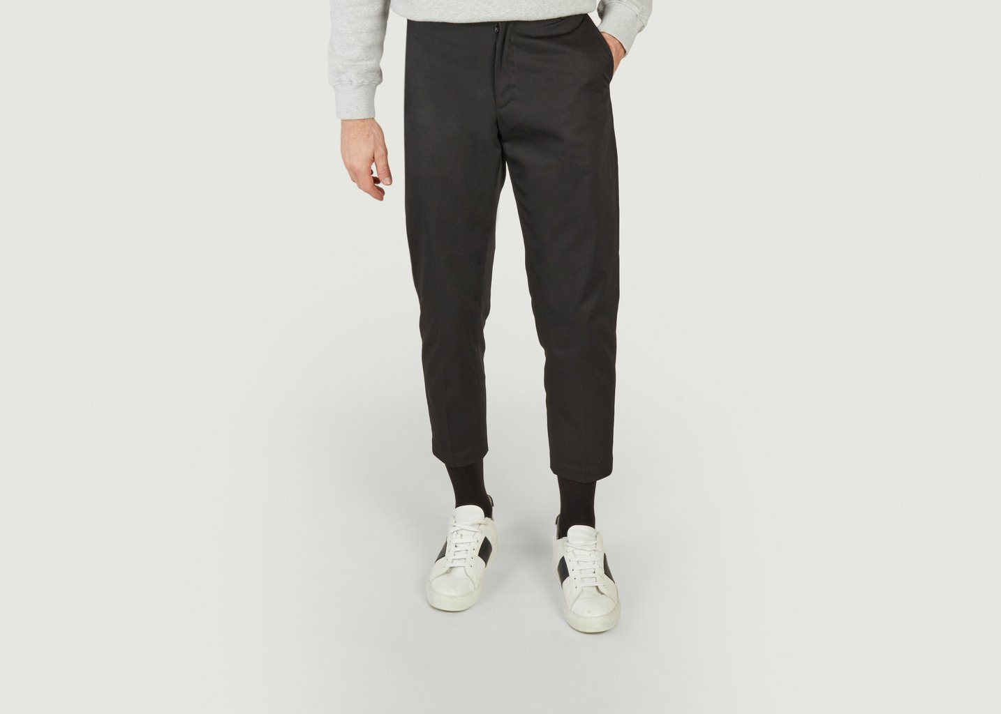 L'exception Pantalon Chino Carotte Noir Maison Kitsuné