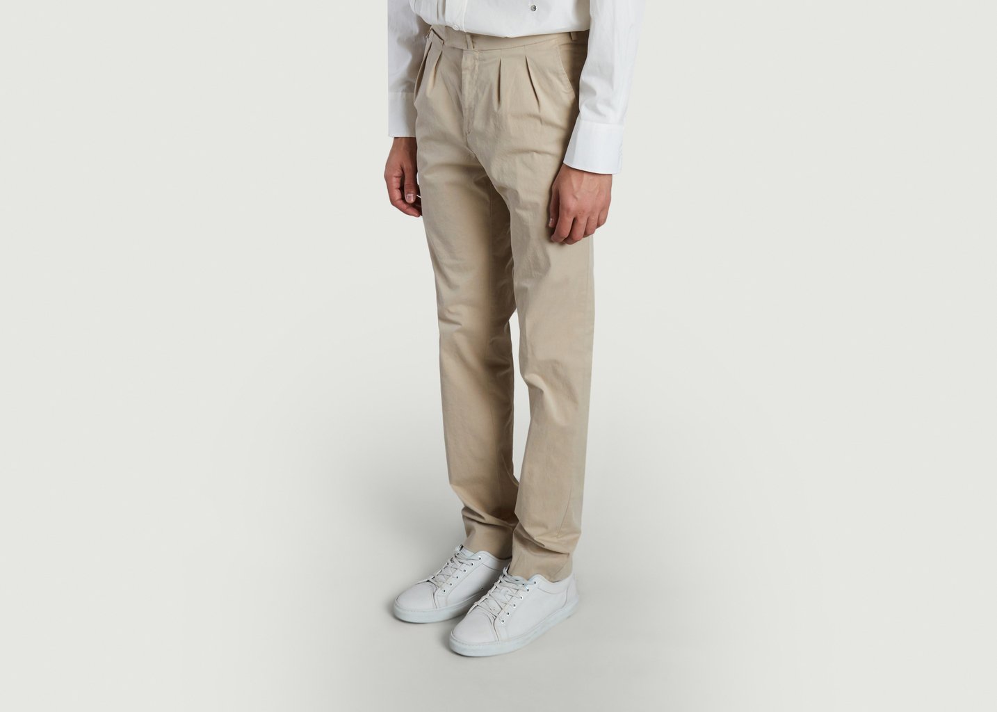 L'exception Pantalon Chino Chic BZV3 Coupe Slim Beige Bernard Zins