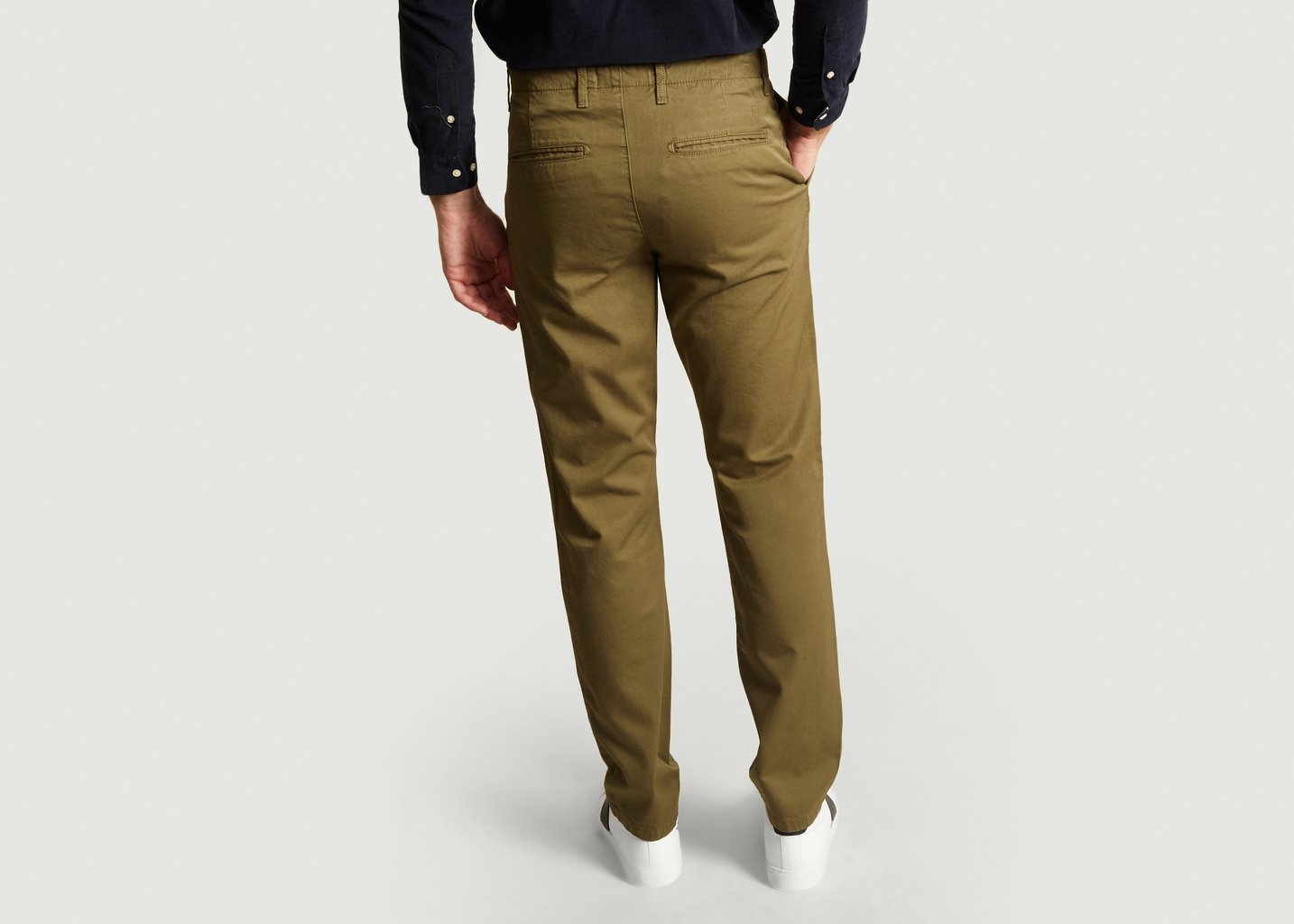 L'exception Pantalon Chino Chuck The Brain Olive Knowledge Cotton Apparel