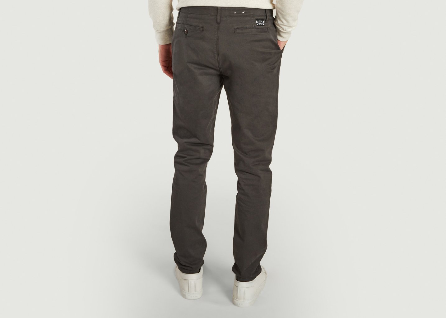 L'exception Pantalon Chino Classique Anthracite Cuisse De Grenouille