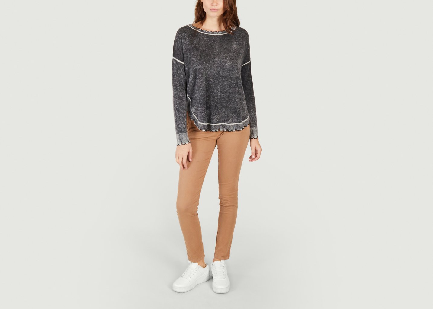 L'exception Pantalon Chino Coupe Ajustée Sandy Basic Camel Reiko